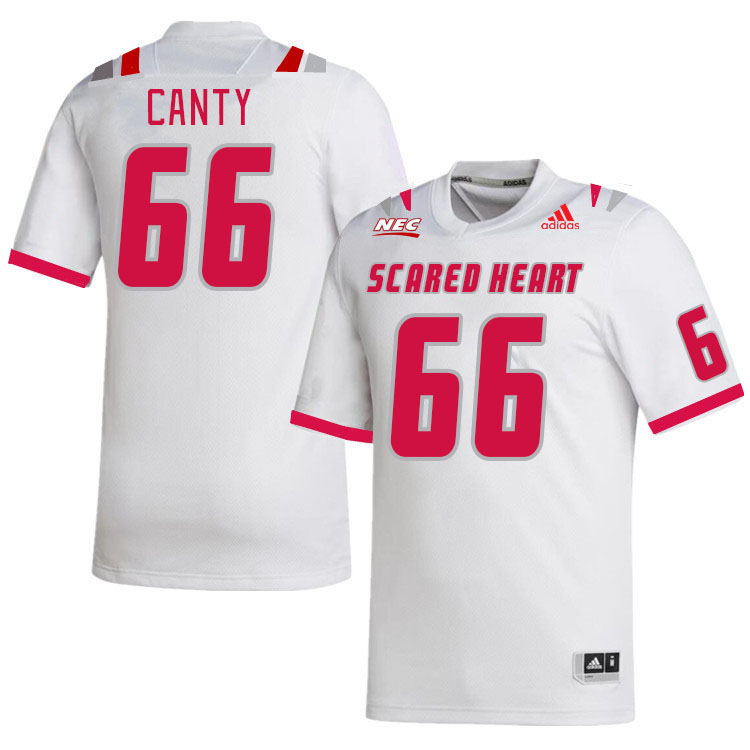 Men-Youth #66 Cole Canty Scared Heart Pioneers 2023 College Football Jerseys Stitched Sale-White